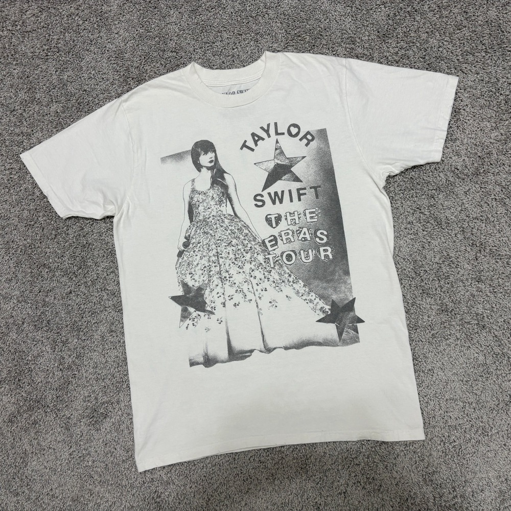 Taylor Swift Eras Tour Oversized Graphic T-Shirt Distressed Official Merch Sz S